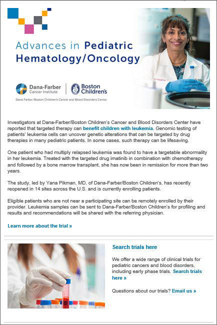 Advances in Pediatric Hematology and Oncology newsletter