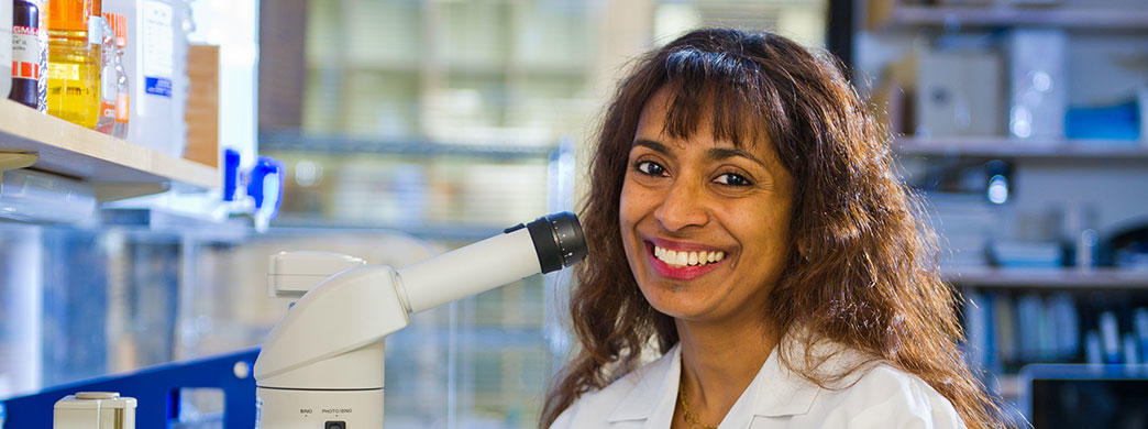 Innovative Approaches - Rani George, MD, PhD, in her lab